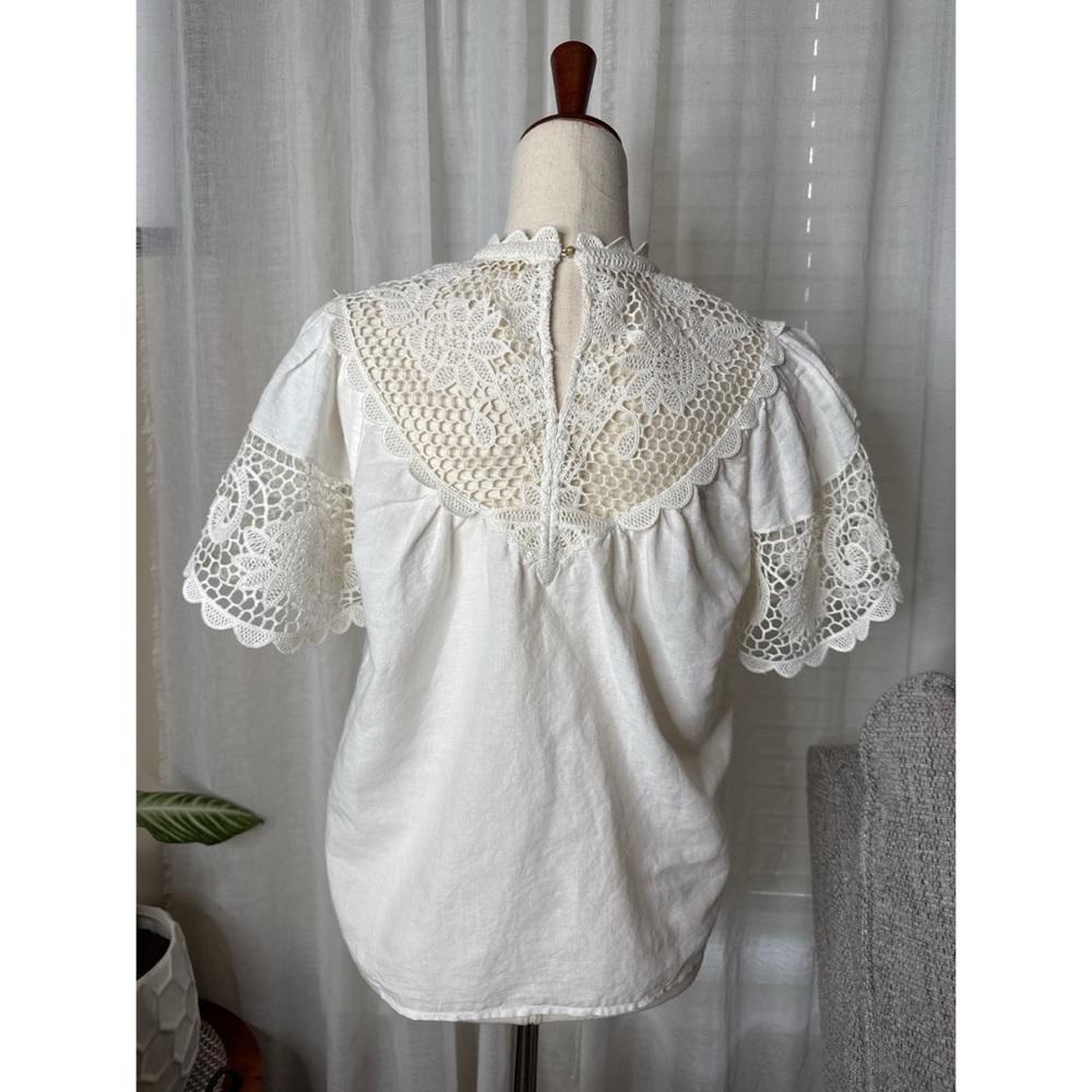 Ulla Johnson Sofia Top Ivory Size 6 - Picture 4 of 9